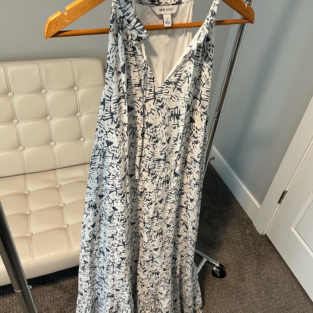 Nine West Black and White Patterned Dress